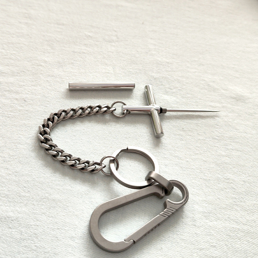 304 Steel Toothpick Titanium Portable EDC Knuckle Dusters Knife
