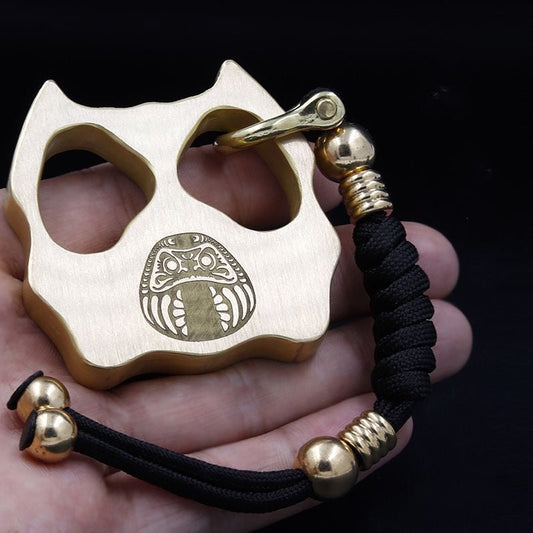 Brass Pet Shape Outdoor Bottle Opener EDC Knuckle Dusters