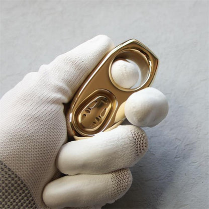 Mini Exquisite Brass Knuckle Dusters One Hole EDC Backpack Outdoor Tool