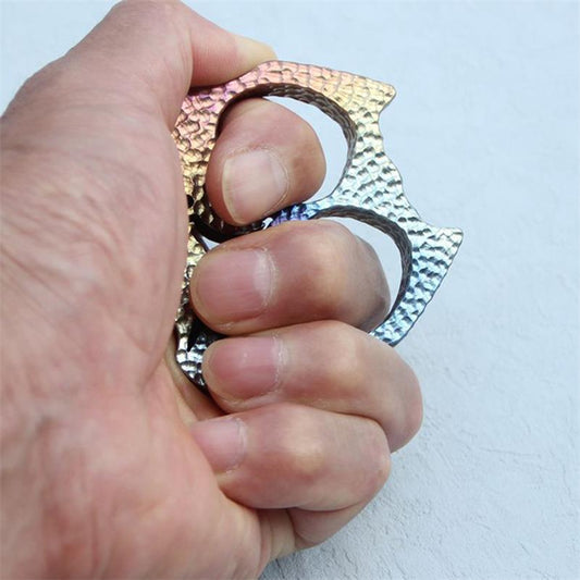 Dog Head Titanium Knuckle Dusters EDC Outdoor Tool