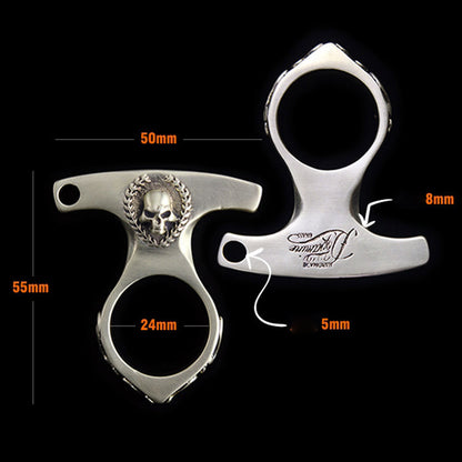 Vintage Skull Brass EDC Portable Knuckle Dusters