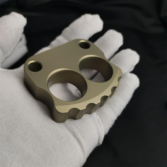 Thickened Two-hole Aluminum Mini Skull Knuckle Dusters Portable EDC Tool