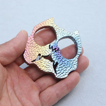 Dog Head Titanium Knuckle Dusters EDC Outdoor Tool