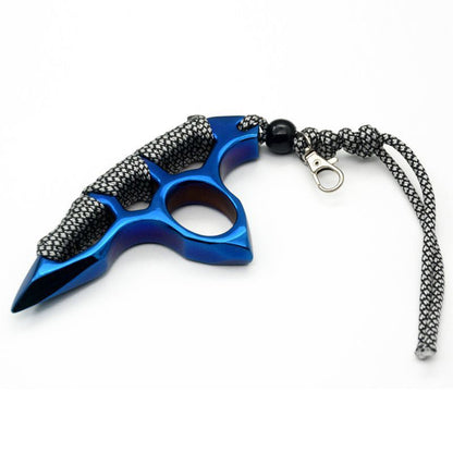 Thickened Steel Single Hole EDC Knuckle Dutsers With Binding Rope