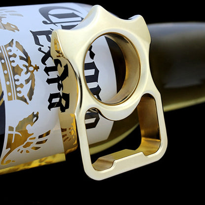 Brass Knuckle Dusters Outdoor Portable EDC Bottle Opener