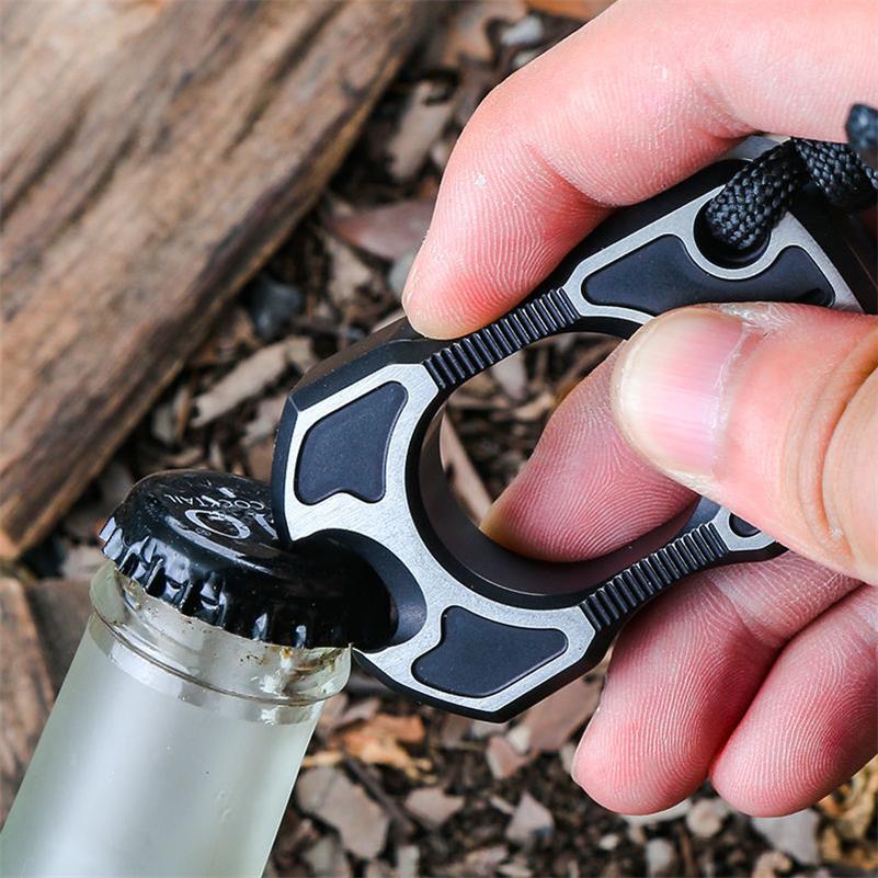 Single Finger TC4 Titanium Black Mini Knuckle Dusters