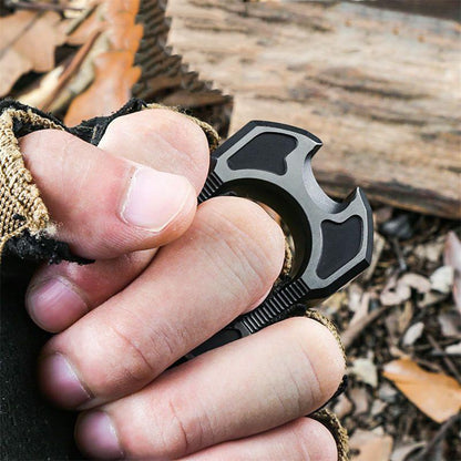 Single Finger TC4 Titanium Black Mini Knuckle Dusters