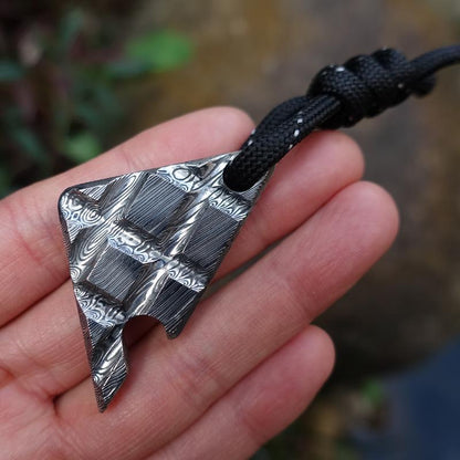 Damascus Pattern Knuckle Dusters Bottle Opener Keychain Backpack