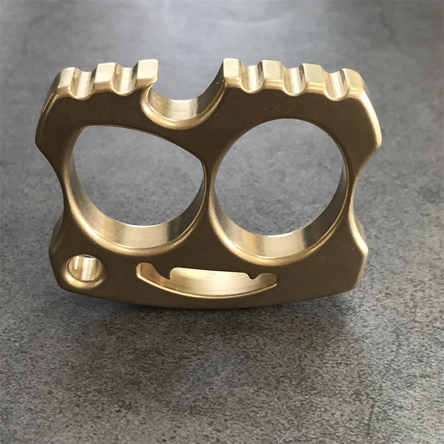 Two-hole Smiling Brass Knuckle Dusters Skull Bottle Opener EDC Keychain Tool