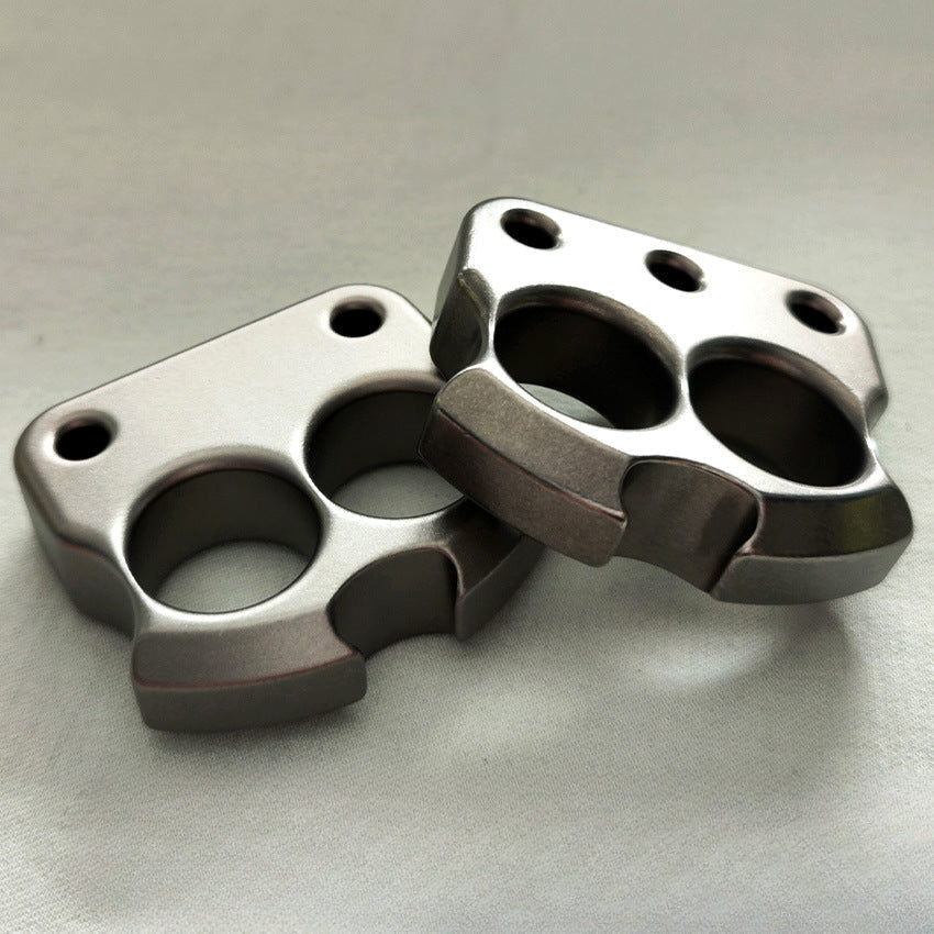 Multifunctional Light Weight Two Hole Titanium Alloy Knuckle Dusters Bottle Opener