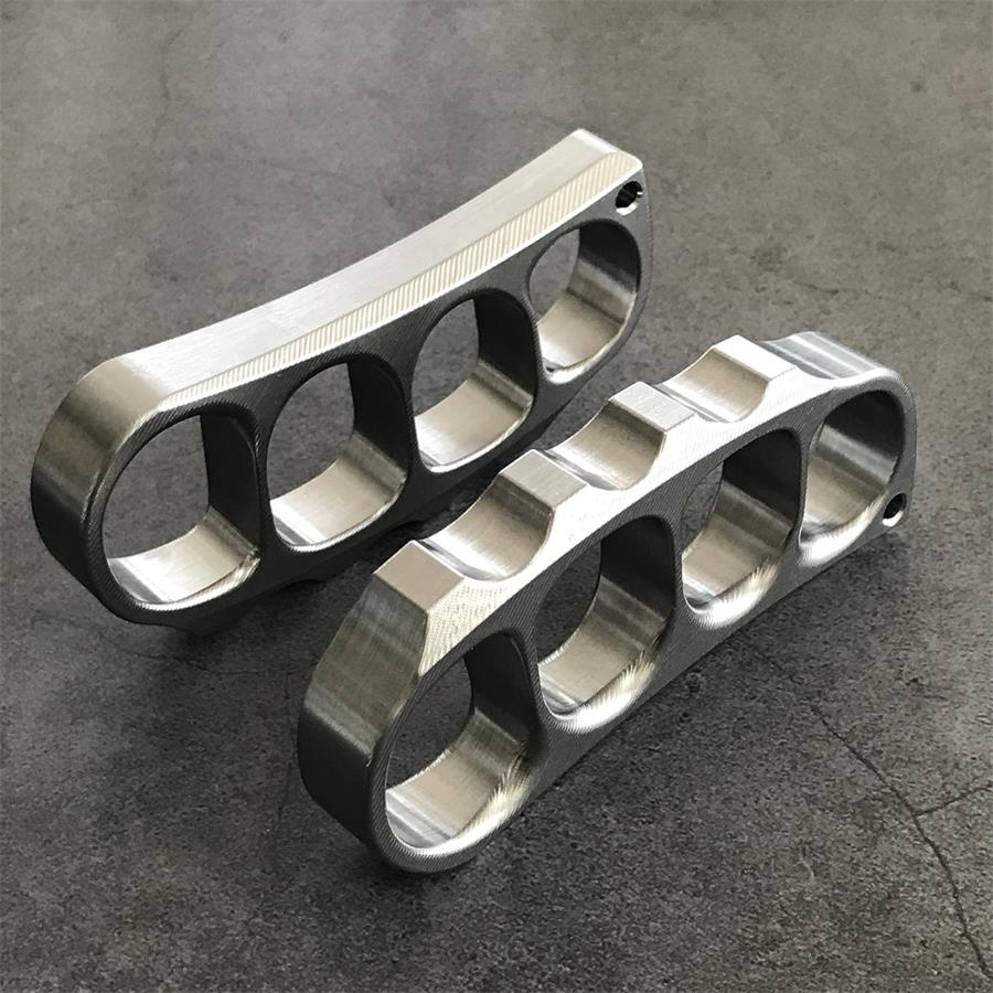 Titanium Pea Knuckle Dusters with Surface Texture Design EDC Tool