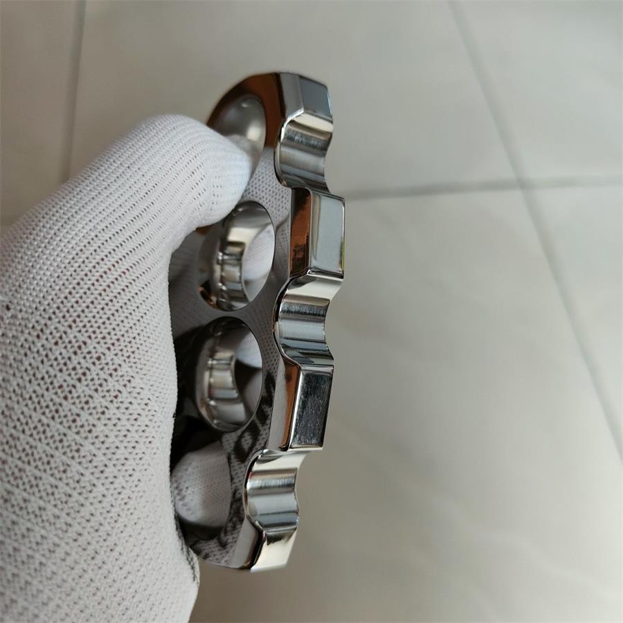 Mirror Polished Titanium Knuckle Dusters Outdoor Tool with Large Chamfer