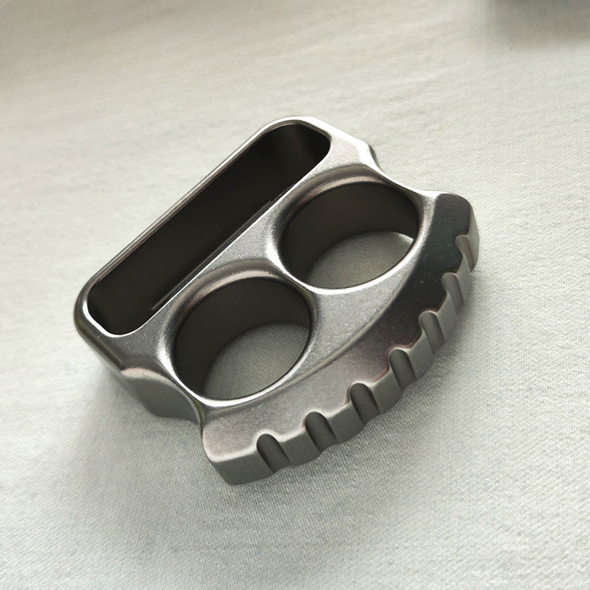Multifunctional Light Weight Two Hole Titanium Alloy Knuckle Dusters Bottle Opener