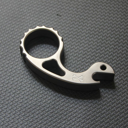 Titanium Alloy Snail Multi-function Bottle Opener Keychain Backpack EDC Knuckle Dusters