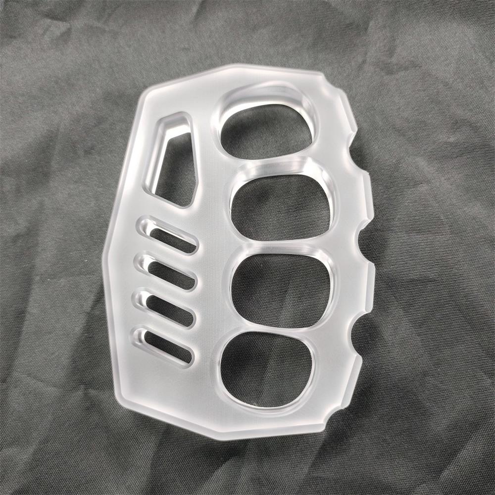 PC Transparent Knuckle Dusters Black Rope Hole Easily Carries Outdoor Tools