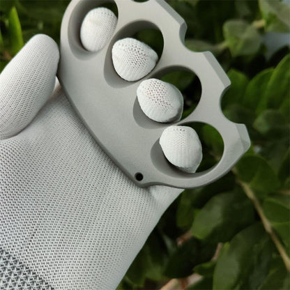 Sandblasted Titanium Alloy Four Hole Knuckle Dusters