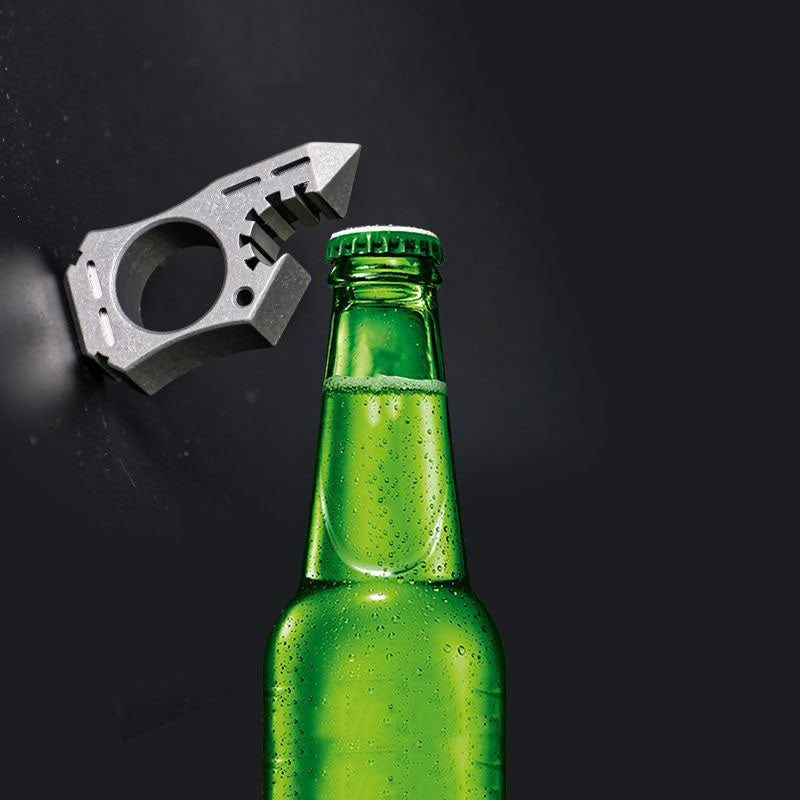 Shark Bottle Opener Knuckle Dusters Outdoor EDC Backpack Keychain