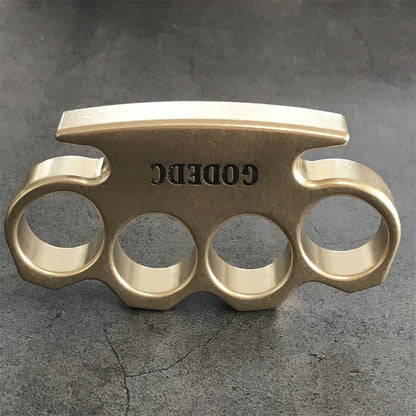 GODEDC Stonewashed Classic Brass Knuckle Dusters Outdoor Tool