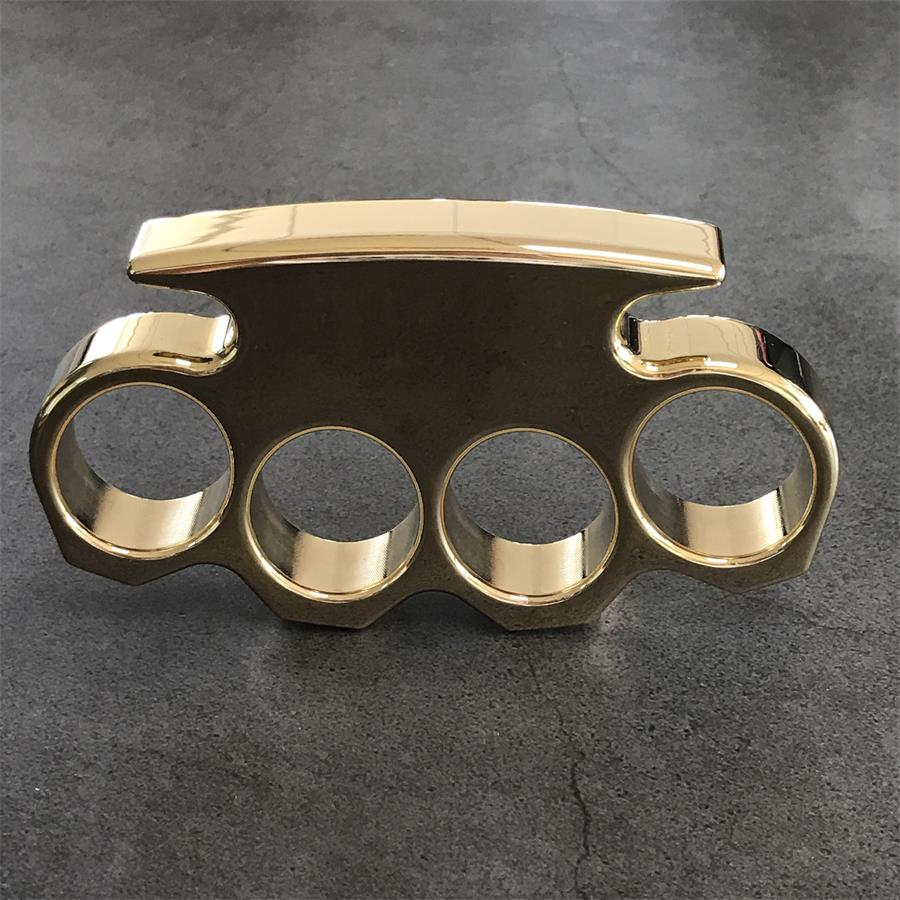 Mirror Polished Classic Brass Large Hole Knuckle Dusters Outdoor Tool