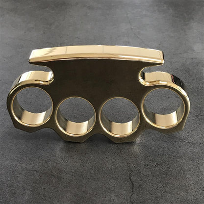 Mirror Polished Classic Brass Large Hole Knuckle Dusters Outdoor Tool