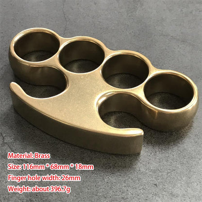 Classic Stonewashed Brass Knuckle Dusters Outdoor with Retro Design
