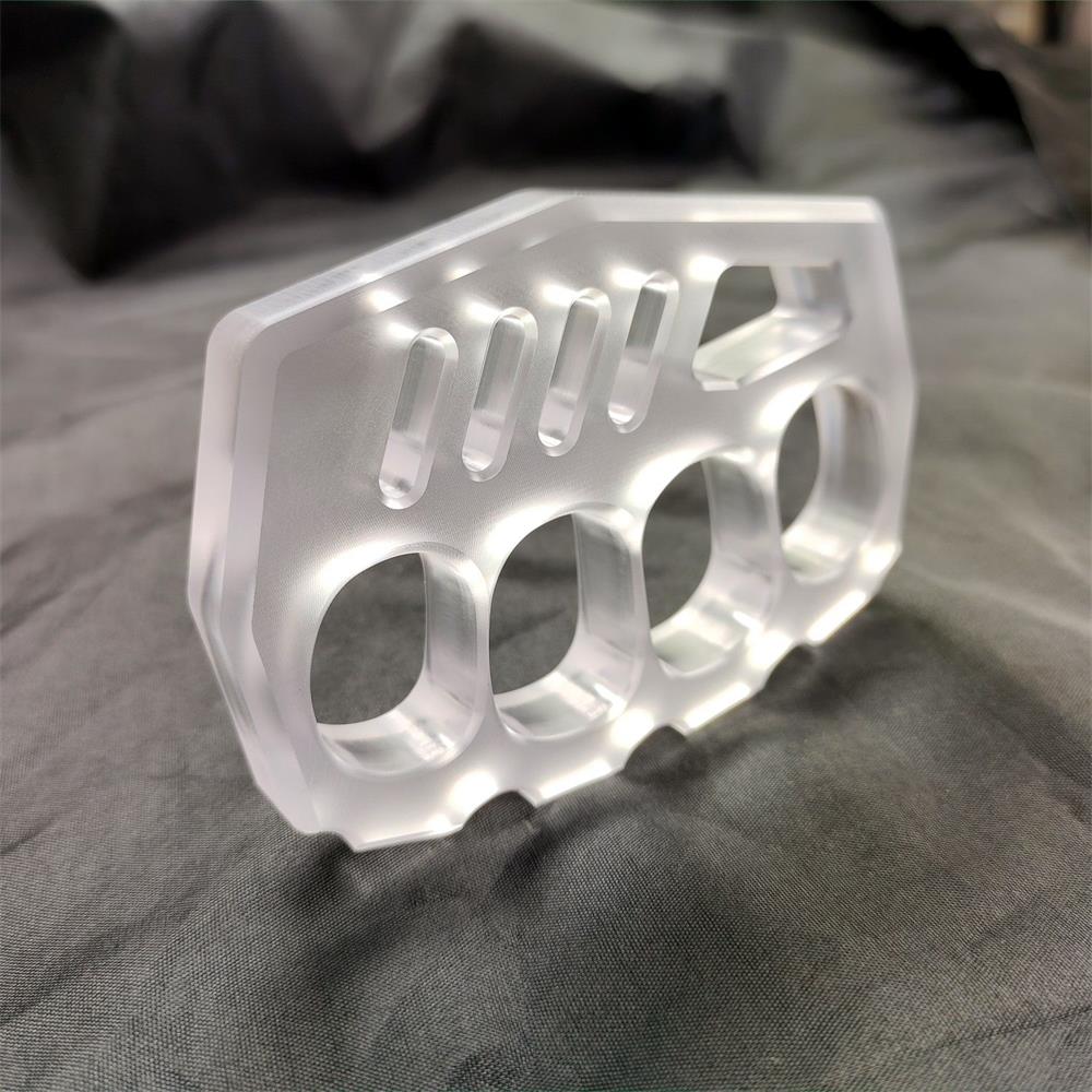 PC Transparent Knuckle Dusters Black Rope Hole Easily Carries Outdoor Tools