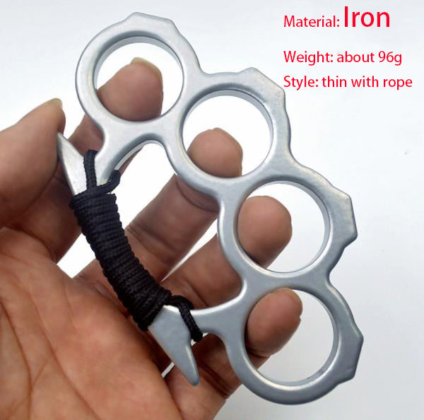 Iron Four Finger Outdoor Pocket EDC Knuckle Dusters