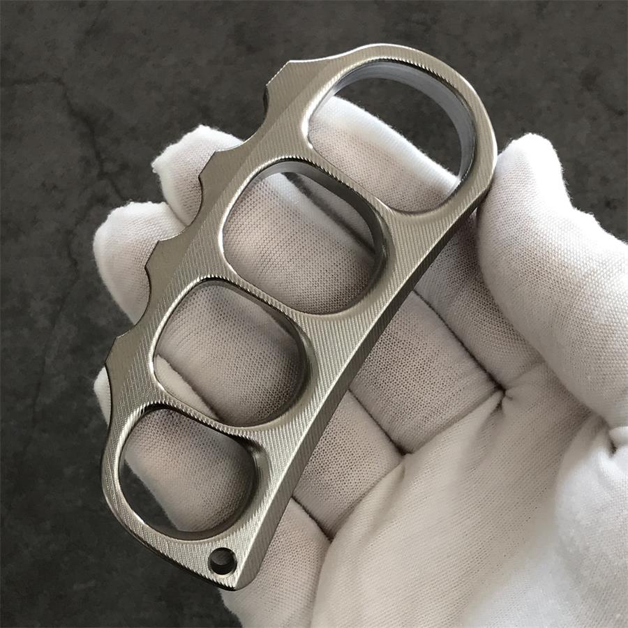 Titanium Pea Knuckle Dusters with Surface Texture Design EDC Tool