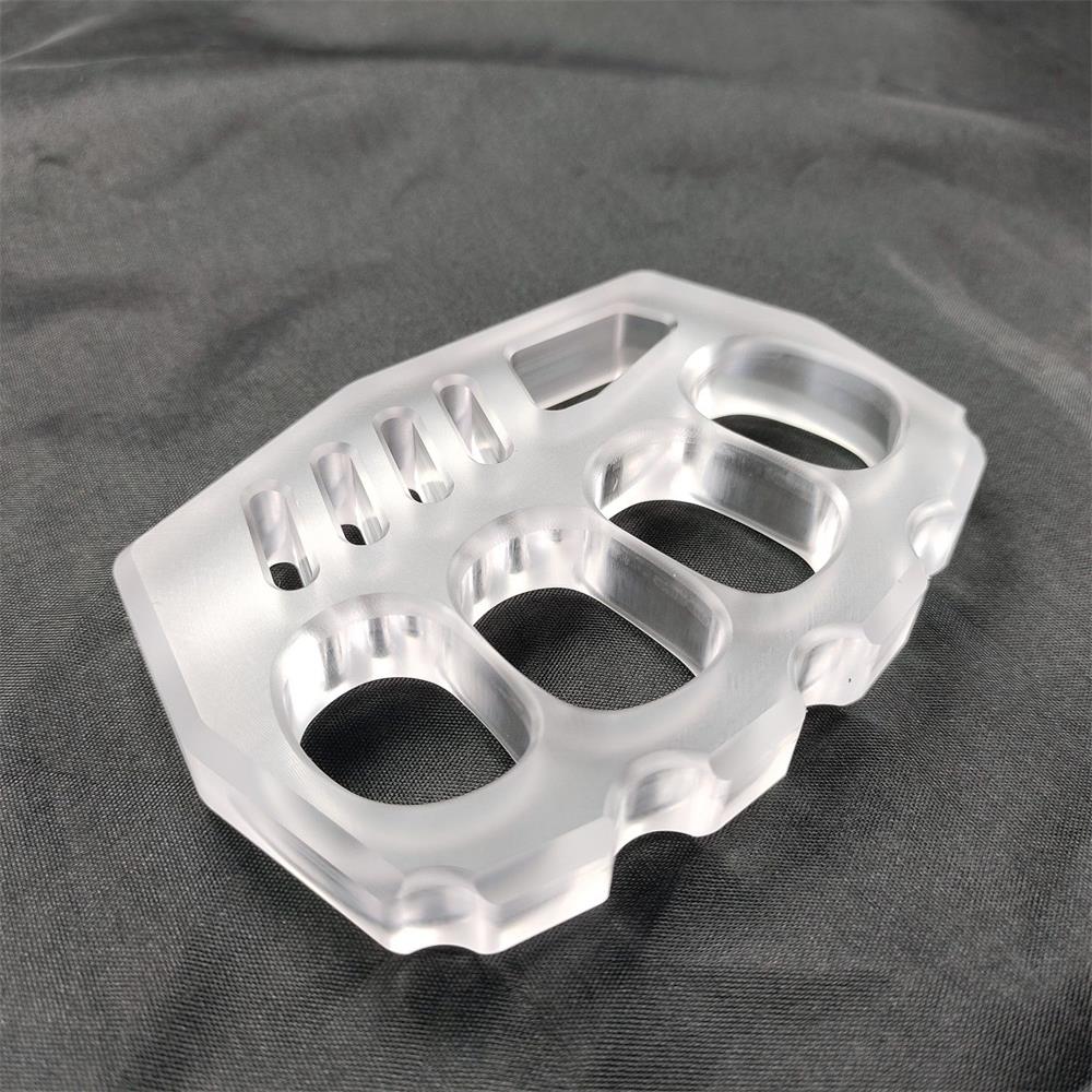 PC Transparent Knuckle Dusters Black Rope Hole Easily Carries Outdoor Tools