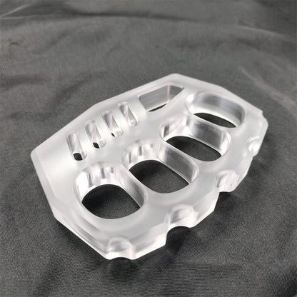PC Transparent Knuckle Dusters Black Rope Hole Easily Carries Outdoor Tools
