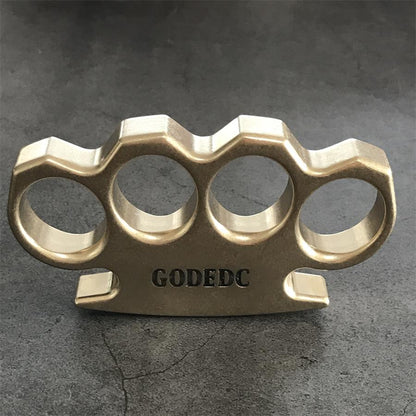 GODEDC Stonewashed Classic Brass Knuckle Dusters Outdoor Tool