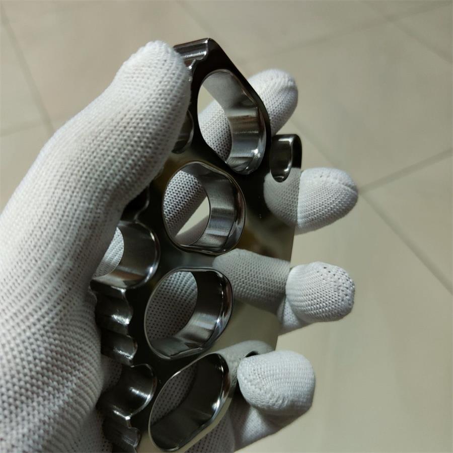 Titanium Alloy Mirror Polished Creative Knuckle DustersOutdoor EDC Tool
