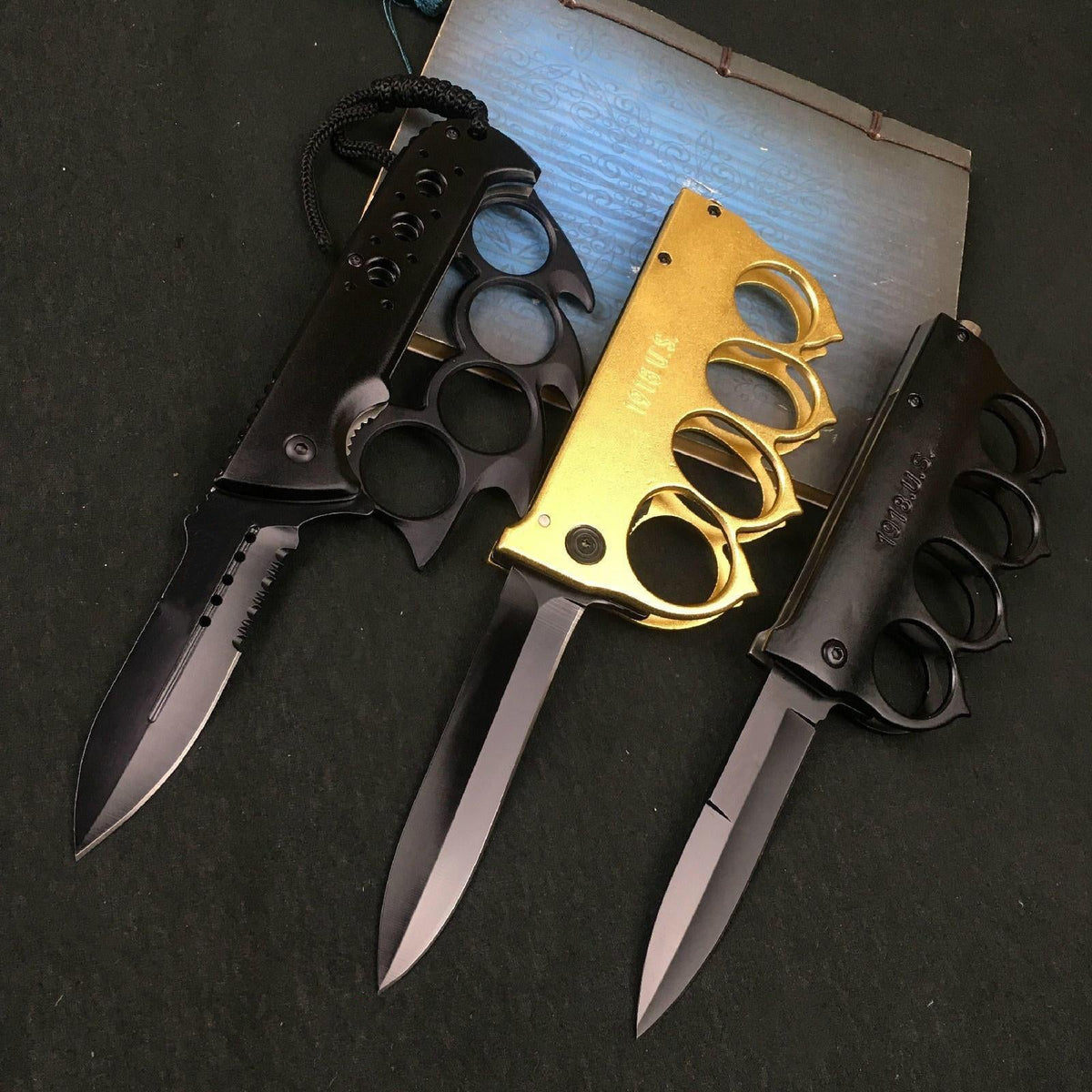 3Cr13 Steel Folding Outdoor Pocket Knuckle Dusters Knife