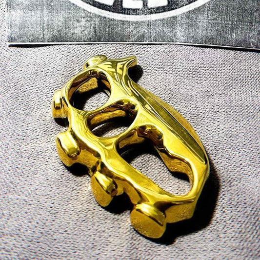 Creative Brass Knuckle Dusters Solid EDC Right Hand Outdoor Tool