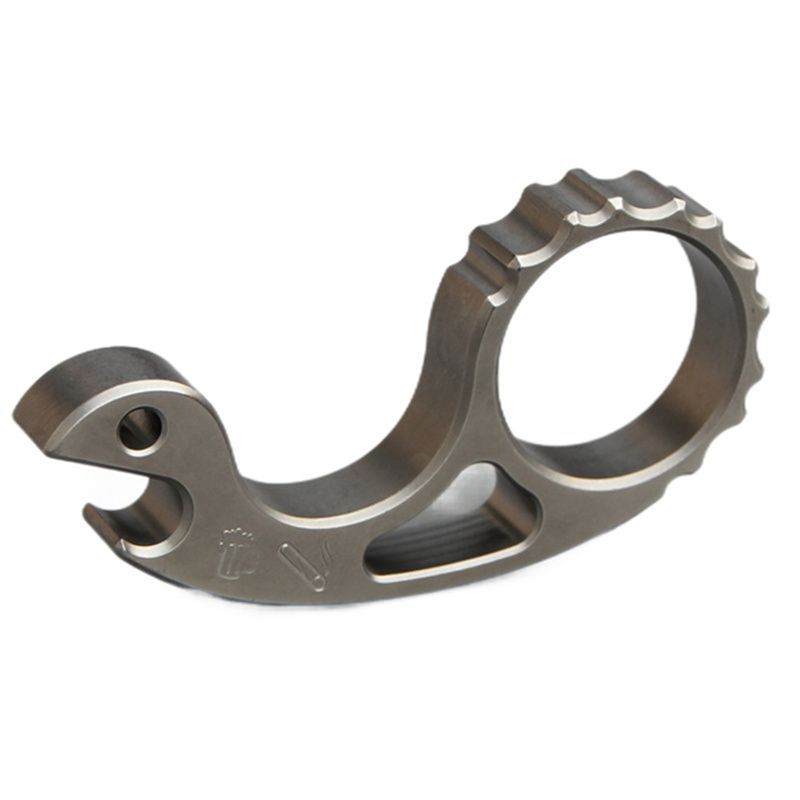 Titanium Alloy Snail Multi-function Bottle Opener Keychain Backpack EDC Knuckle Dusters
