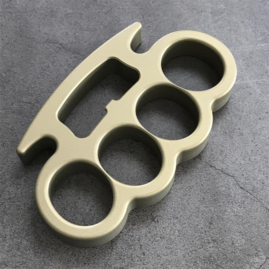 Classic Aluminum Lightweight Knuckle Dusters Built-in Bottle Opening Slot Design EDC Tool