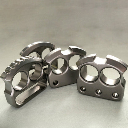 Multifunctional Light Weight Two Hole Titanium Alloy Knuckle Dusters Bottle Opener