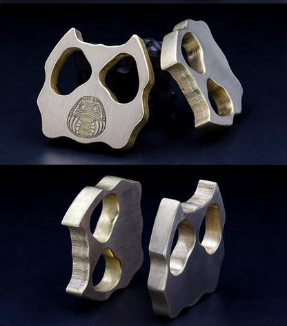 Brass Pet Shape Outdoor Bottle Opener EDC Knuckle Dusters
