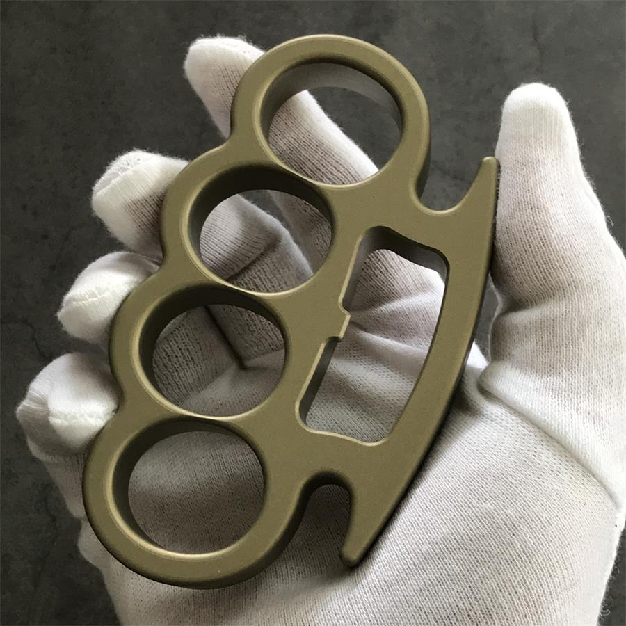 Classic Aluminum Lightweight Knuckle Dusters Built-in Bottle Opening Slot Design EDC Tool
