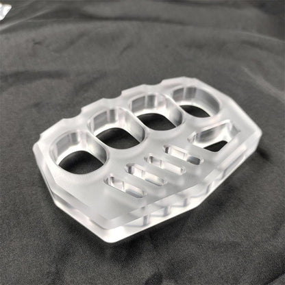 PC Transparent Knuckle Dusters Black Rope Hole Easily Carries Outdoor Tools