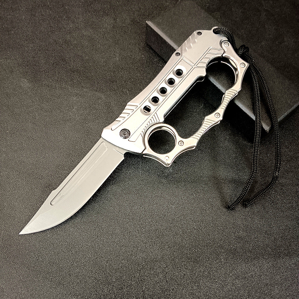 Foldable Outdoor Portable EDC Two-in-one Knuckle Dusters Knife