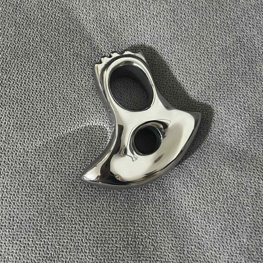 Multi-curved Design Hand-polished Right-handed Knuckle Dusters Single-hole Outdoor Tool