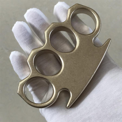 Stonewashed Classic Brass Knuckle Dusters Outdoor Tool