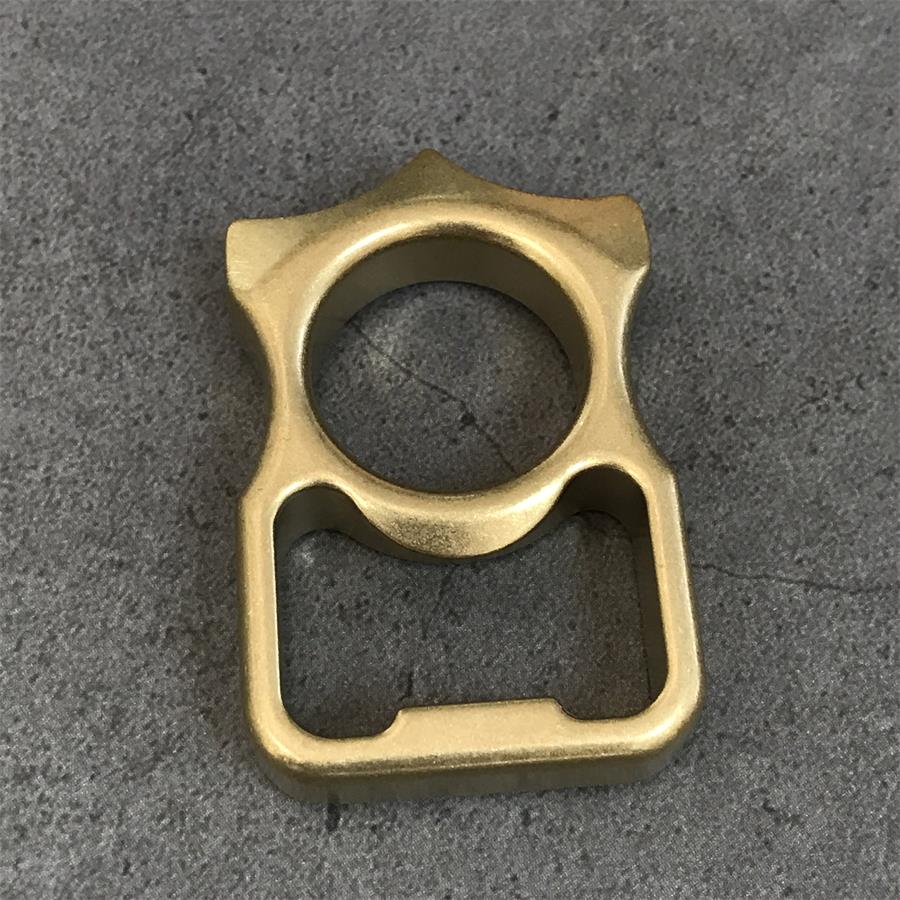 Stonewashed Brass Knuckle Dusters Bottle Opening EDC Keychain Backpack EDC Tool