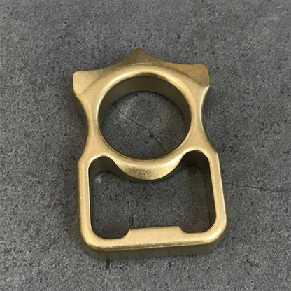 Stonewashed Brass Knuckle Dusters Bottle Opening EDC Keychain Backpack EDC Tool