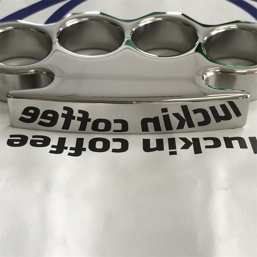 Classic Mirror Steel Knuckle Dusters with Chamfering Design Outdoor Tool