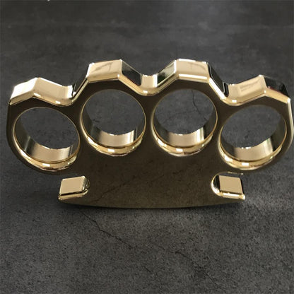 Mirror Polished Classic Brass Large Hole Knuckle Dusters Outdoor Tool