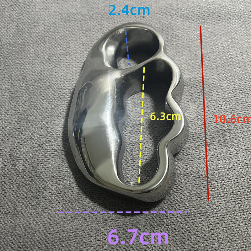Creative Personalized Left Knuckle Dusters and Right Hand Irregular Hole Outdoor Polishing Tool
