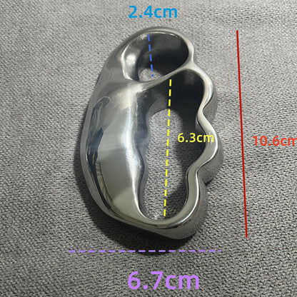Creative Personalized Left Knuckle Dusters and Right Hand Irregular Hole Outdoor Polishing Tool