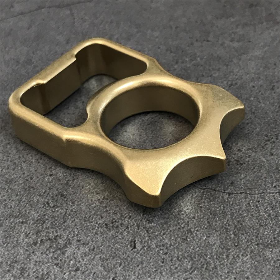Stonewashed Brass Knuckle Dusters Bottle Opening EDC Keychain Backpack EDC Tool